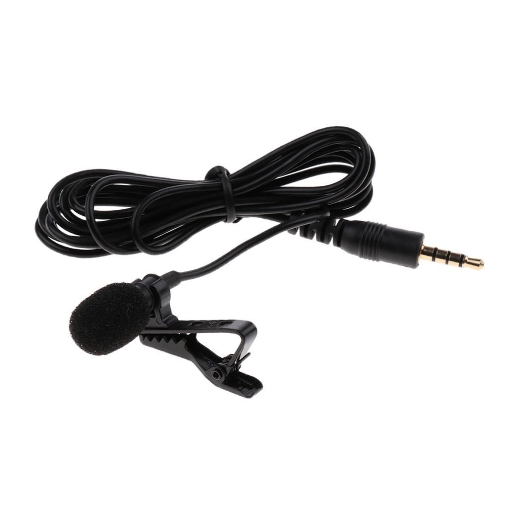 Omnidirectional 3.5mm Lavalier Lapel Tie Clip Mic Microphone