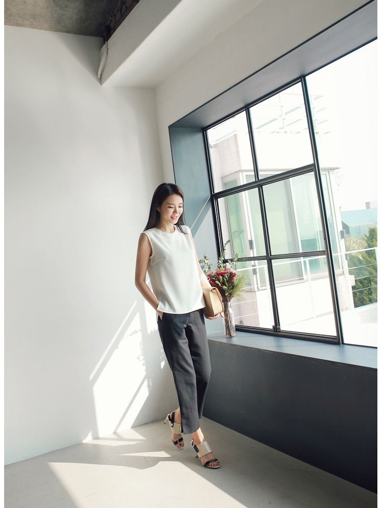 Slim Linen 7 / 8 Harlan Pants Women's Pants