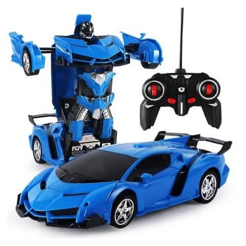 Remote Controlled Transformation Robot Toy Car - Blue