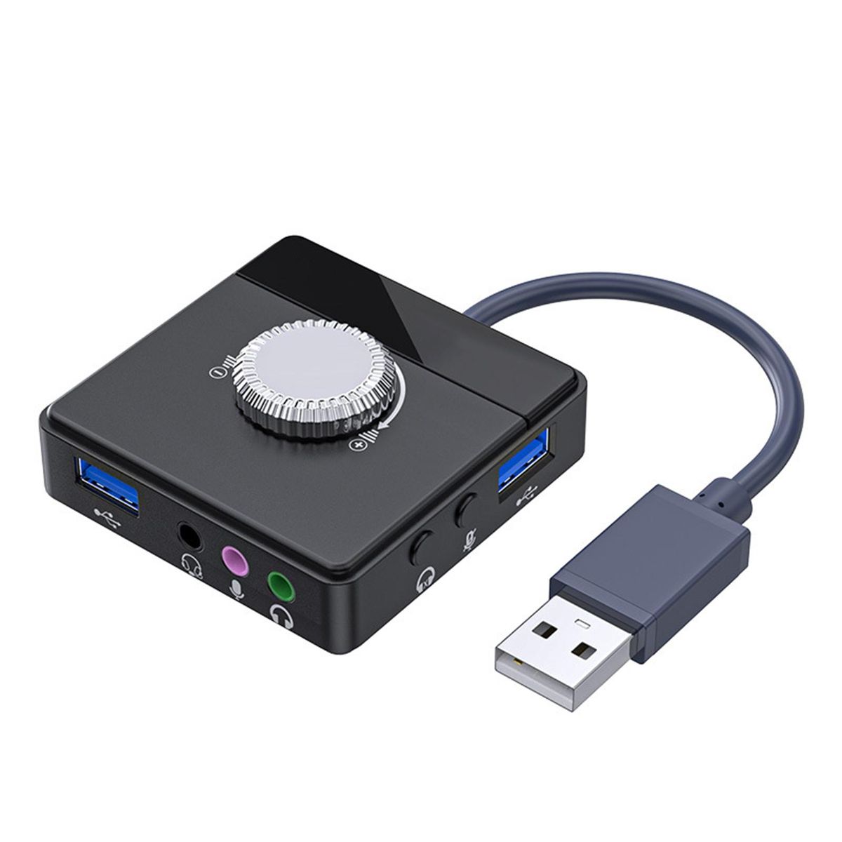 External Sound Card Audioboost Pro 3-in-1 Usb Sound Card Black