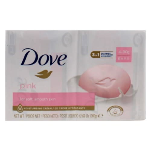 3-in-1 Pink Beauty Cream Bar Soap - 90g X4 - 12.69 Oz / 360g
