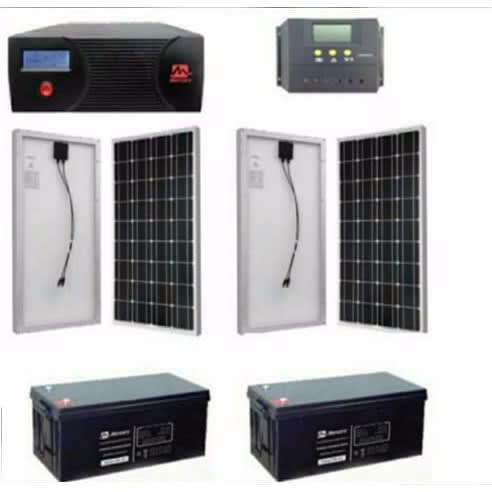 1.2kva Solar Kit With 2 Of 200amps & 4 Of 150W Solar Panels