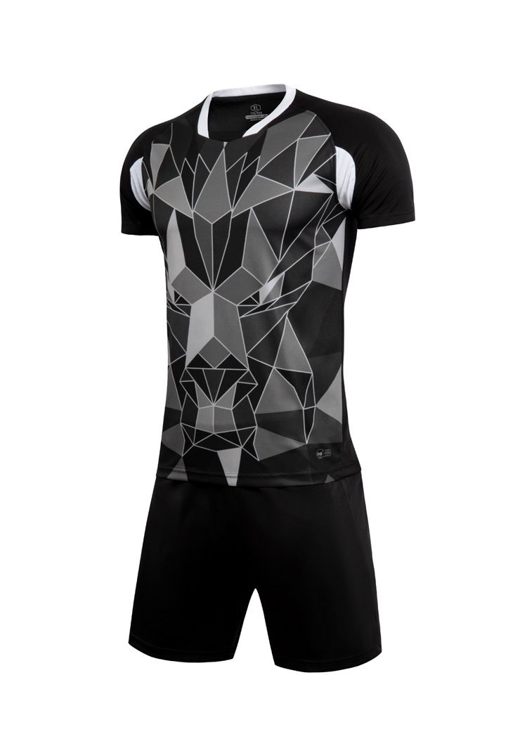 Sports 3D Short Sleeve T-shirt Shorts Men Soccer Jersey Set