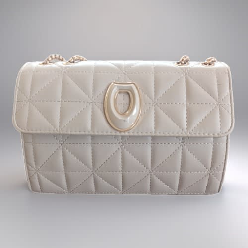 Trendy Nude Light Cream Ladies Leather Bag