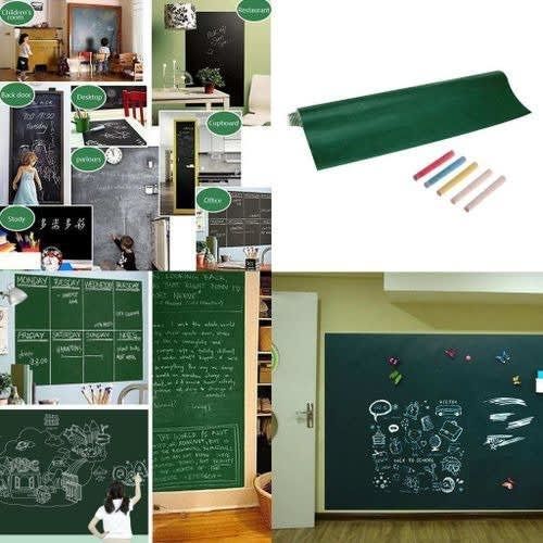 Green Chalkboard Sticker - Removable Wall Decal - 60cm X 100cm For Home, School Or Office