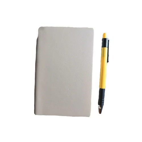 Heeton A6 Soft Pu Leather Journal With Free Pen - Off White