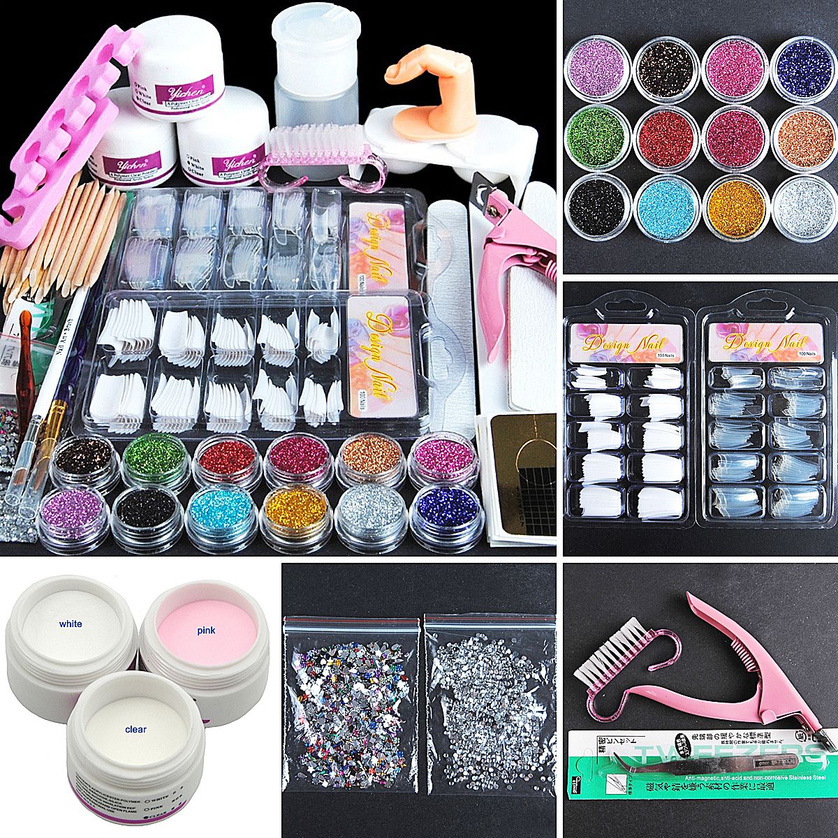 Nail Set Nail Glitter Manicure Set For Nail Art Kit