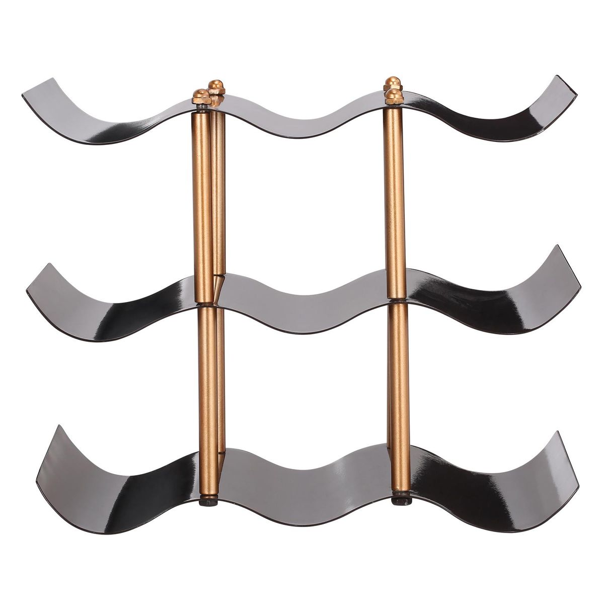 Tomfeel Iron Wine Rack Winebottle Holder Simple and Modern Bottles Organizer Perfect Home Decor, Bar, Wine Cellar, Sideboard Kitchen Storage (9 Bottles)