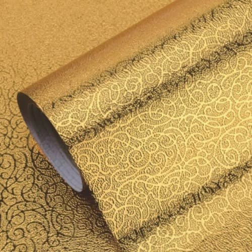 Gold Oil Proof Kitchen Wallpaper And Sticker - 60cm By 3m