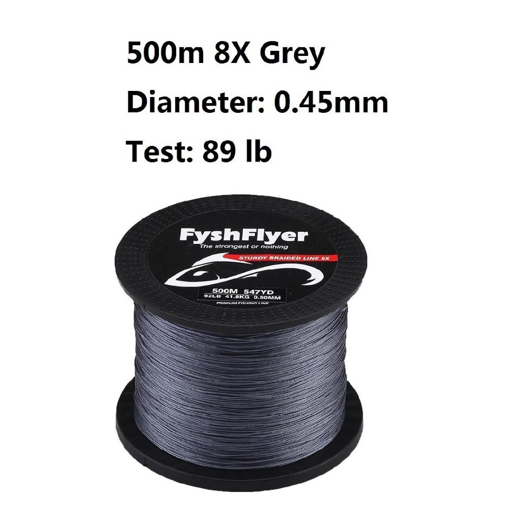 500M Brand Superpower 8 Strands Strong Japan Multifilament 100%PE Braided Fishing Lin