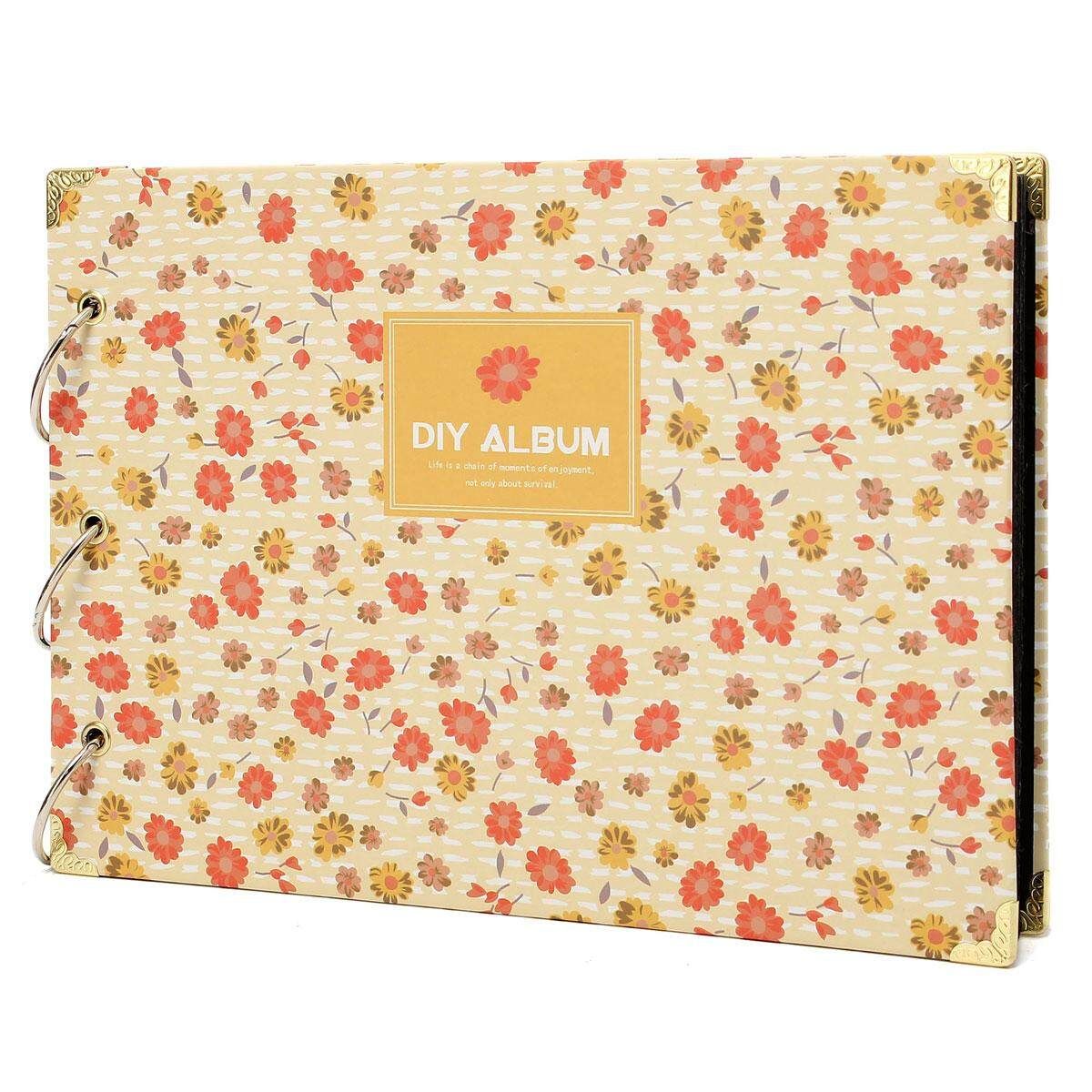 30 Pages Cute Handmade Photo DIY Gift Album Book Image Memory Scrapbook 10 Inch Yellow