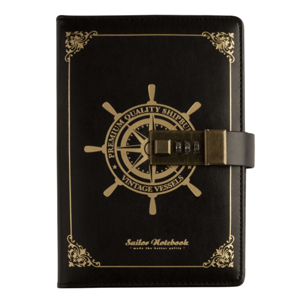 Vintage Journal Diary With Lock B6 PU Cover Retro Notebook