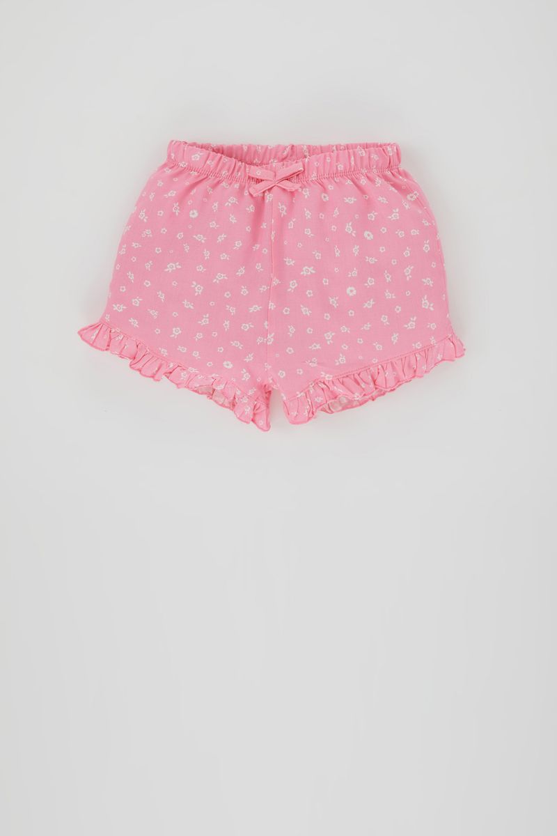 BabyGirl Casual Regular Fit Woven Short - Pink