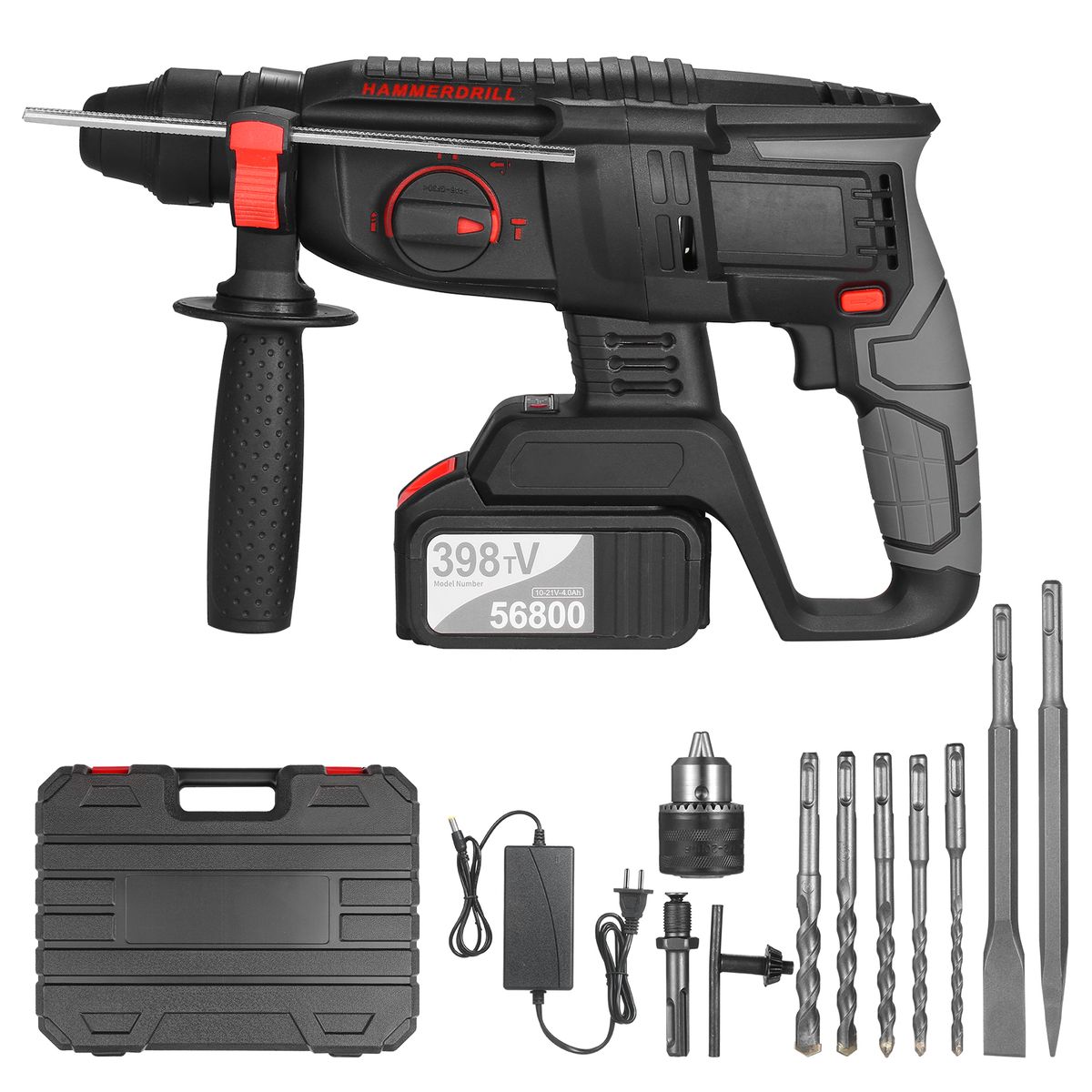 21V Brushless Heavy Duty 4 Function Rotary Hammer Drill 1