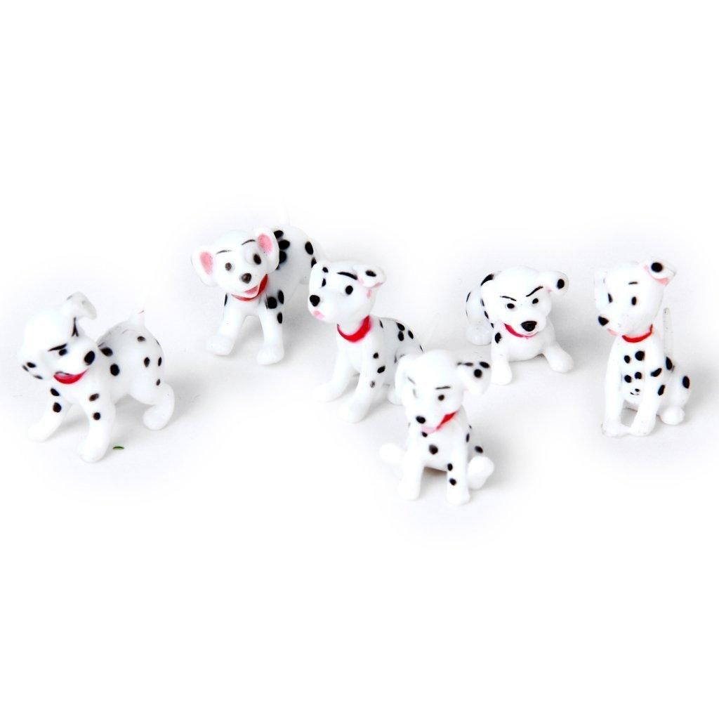 6pcs Miniature Spotty Dogs