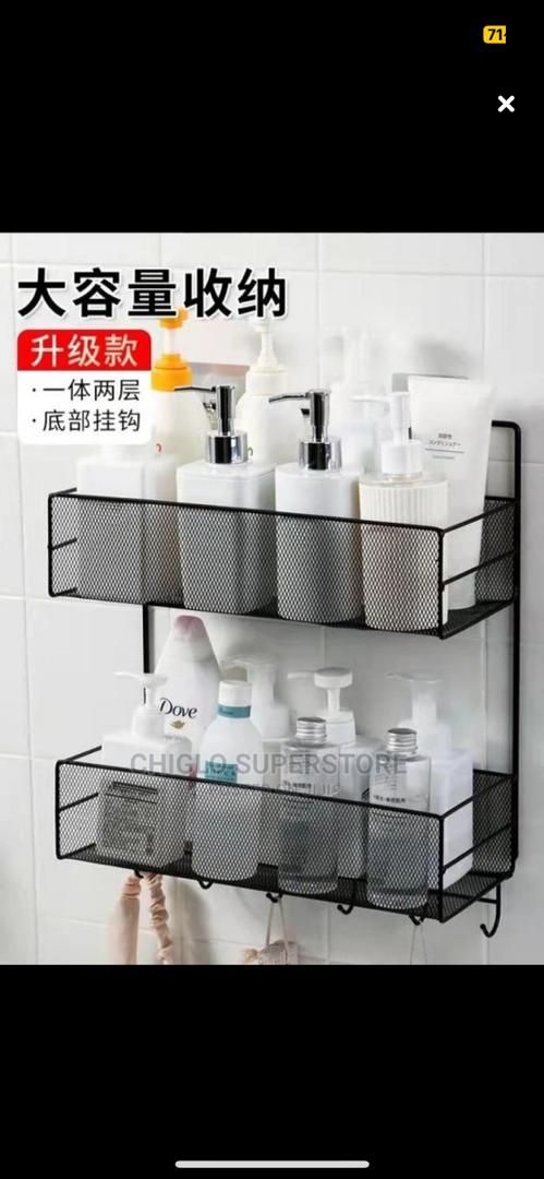 2 Lays Bathroom Storage Rack