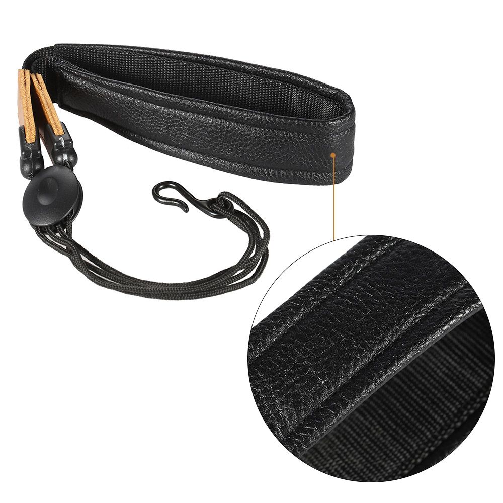 Adjustable Soft Leather Saxophone Sax Neck Strap With EVA