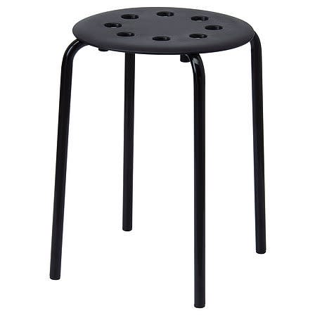 Marius Stool 45 Cm - Black