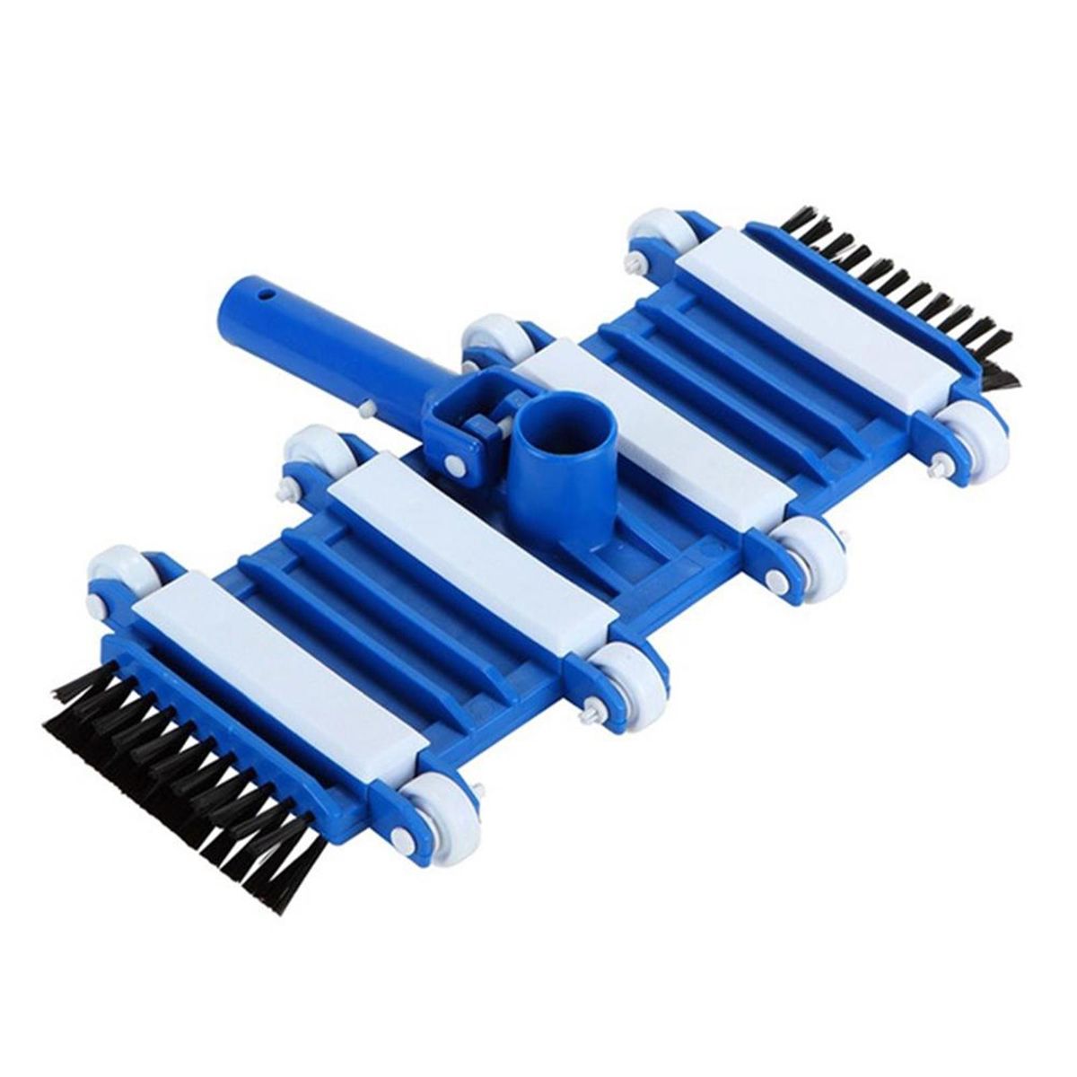 14-Inch Swimming Pool Vacuum Head Suction Head with Brush Flexible Vacuum Brush Head with Weighted Base Vacuum Attachment with Wheels Cleaning Tool for Pool Bottom Pool Wall