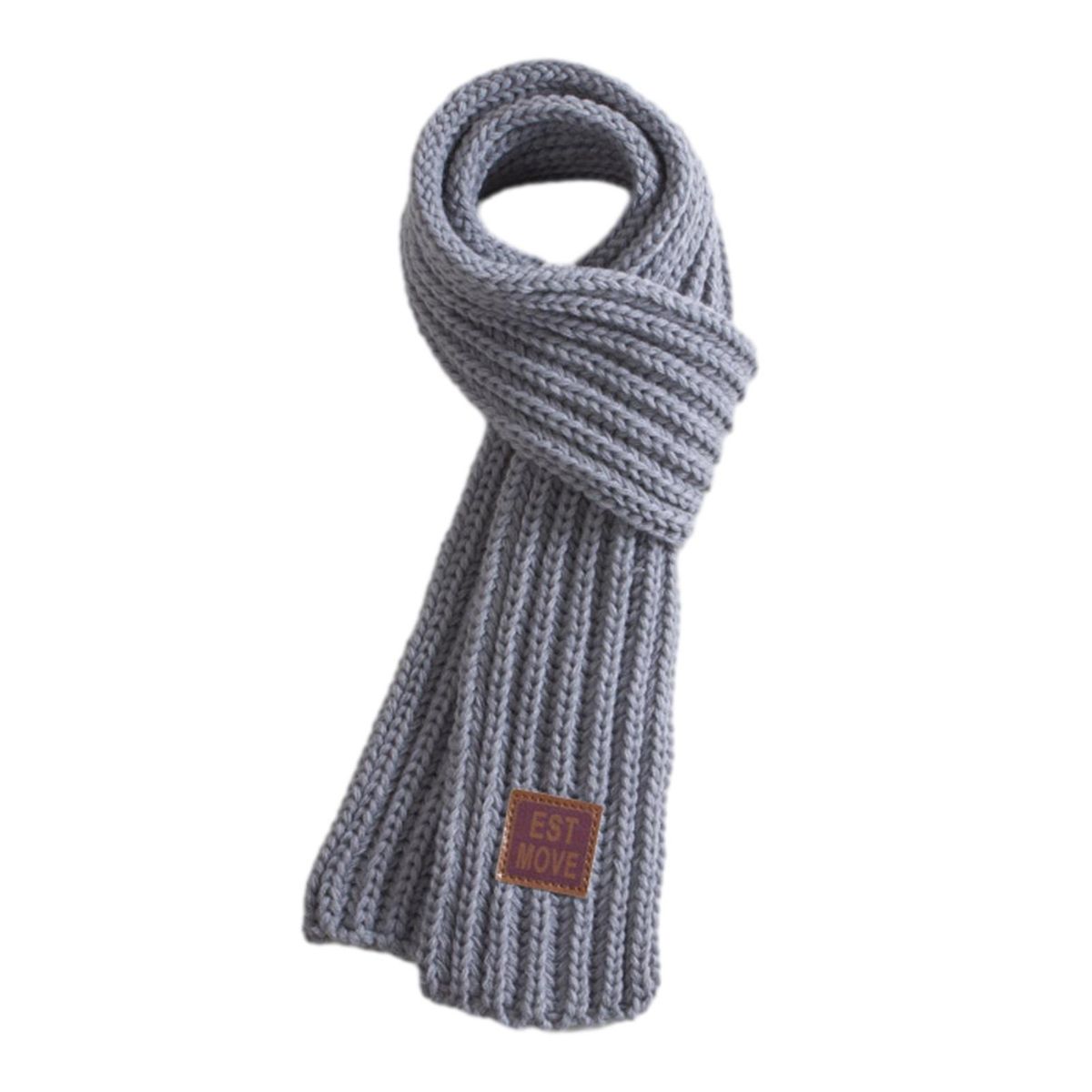 Autumn Winter Scarf Cozykidz Knitted Neck Wrap Soft Warm for Babies Grey