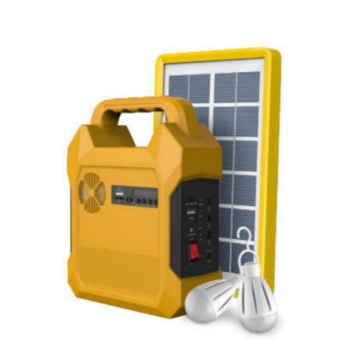 8000mah Solar Lighting Kit Phone Charging /radio/ 2 Bulbs