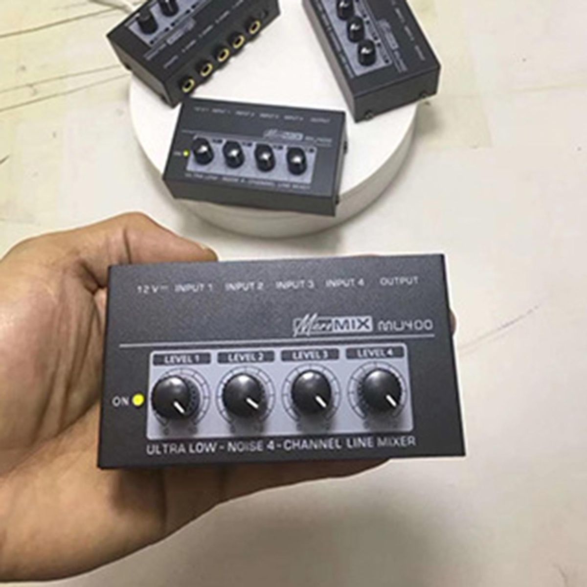 Mini Audio Mixer 4 Channel Audio Sound Mixer For Studio