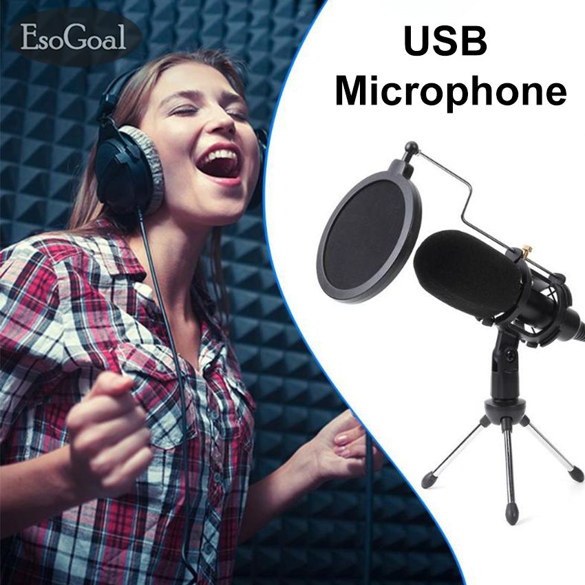 EsoGoal Condenser Microphone Studio Mic Sound Recording Mic