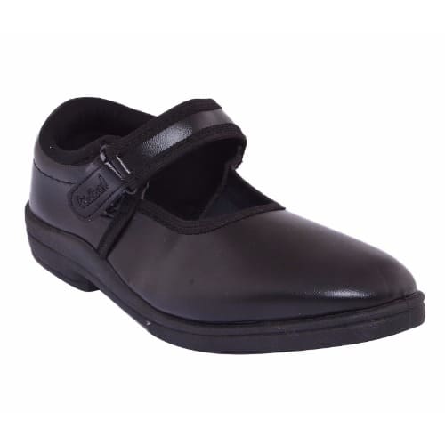 Girls Strap School Shoe - Black