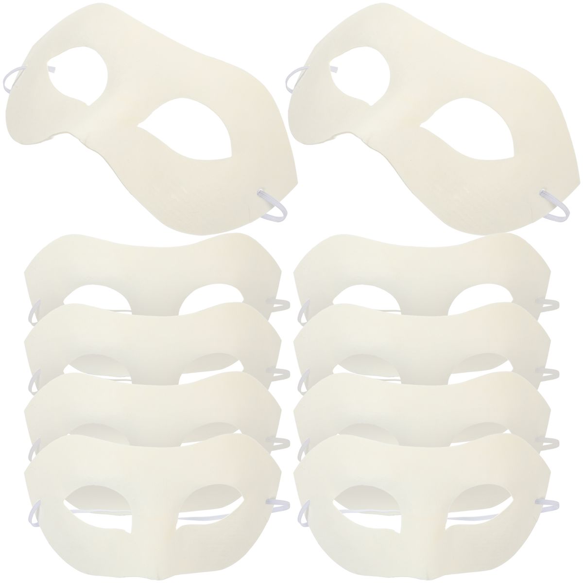 10 Pcs Halloween Gifts DIY Hand Painted Mask Masquerade Women Party Decor