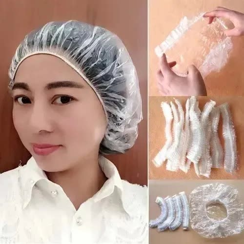 Hair Processing Clear Shower Caps - 100 Pcs