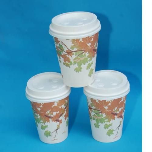Disposable 12oz Coffee Cups With Lid ( 350ml)