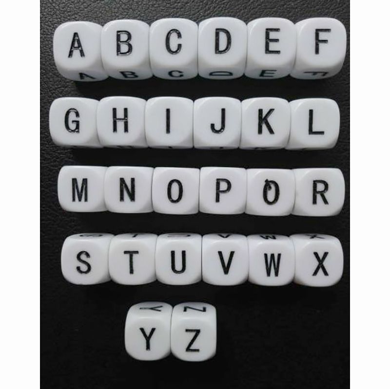 26 PCS/Set Alphabet Dice Puzzle Games Uppercase Letter Dice/Lower Case Letters