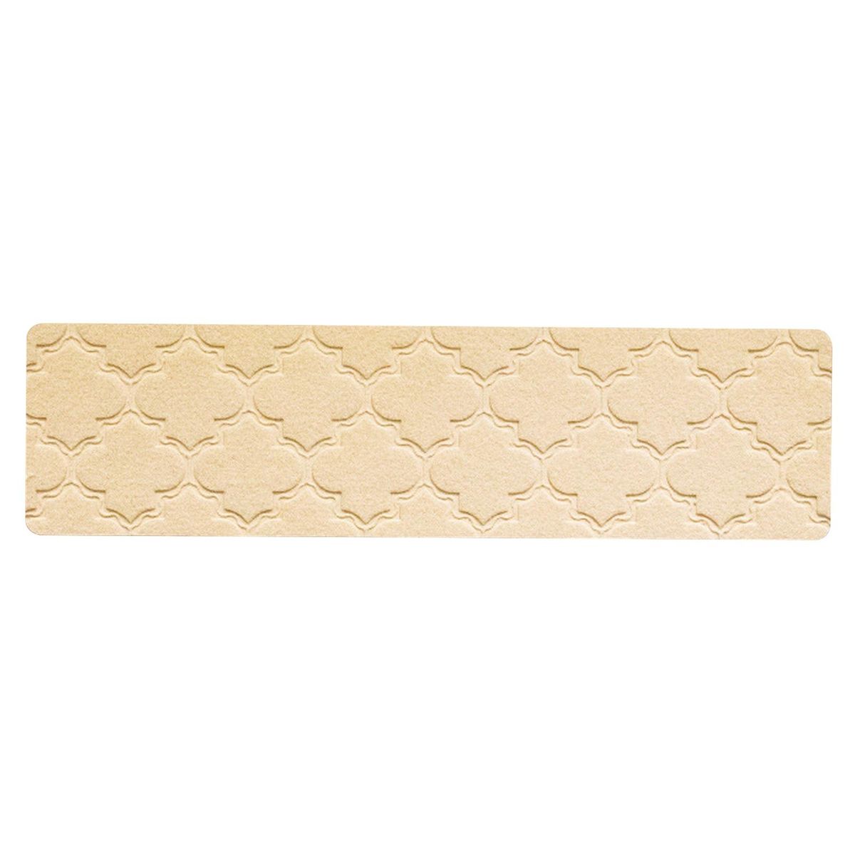 Stair Carpet Leaf Embossed Stair Step Floor Mat Light Yellow