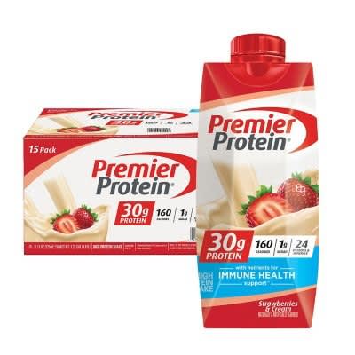 Premier Protein - Strawberries & Cream - 30g Protein - Pack Of 15 Bottles
