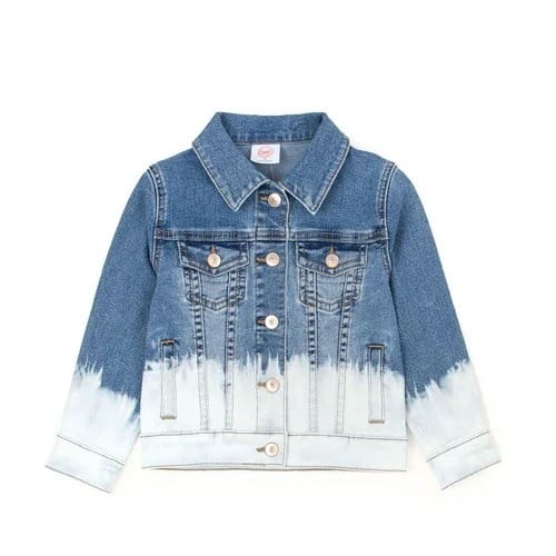 Wonder Nation Baby Toddler Girls Denim Jeans Jacket - Tie Dye
