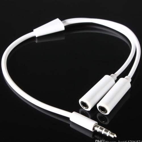 3.5mm Stereo Audio Splitter Jack Earphone Headphone Y-cable Lead