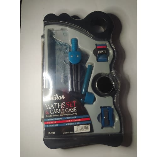 Maths Set and carry case - Blue