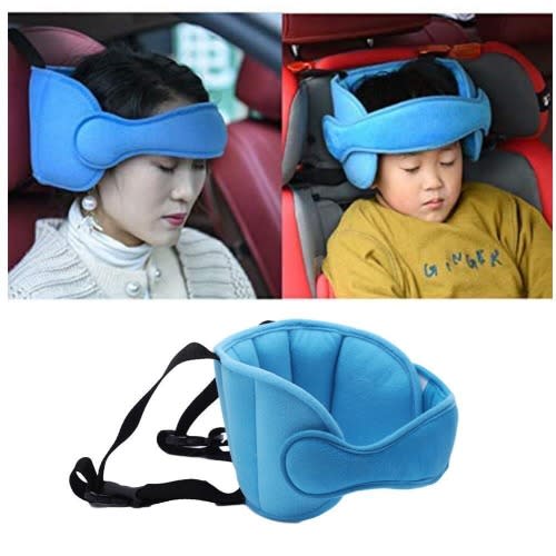 Kids Adjustable Headrest Safety Support - Light Blue