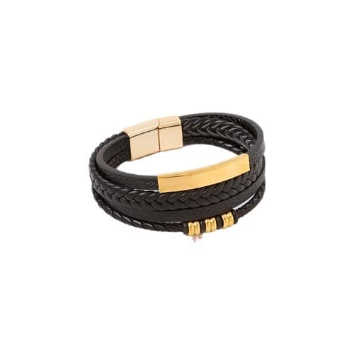 Alloy Men's Leather Bracelet