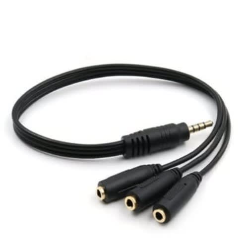 3.5mm Male Jack To 3.5mm 3 Female Audio Splitte Cable