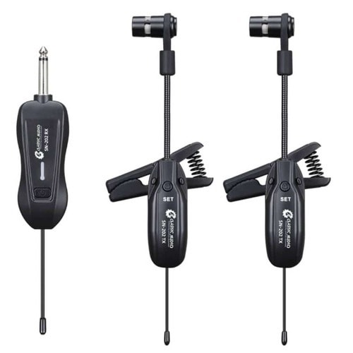 Professional 2in1 Wireless Saxophone Microphone