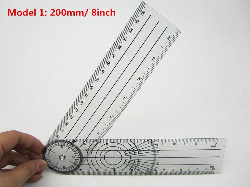6 Different Goniometer Medical Ruler Plastic Protractor