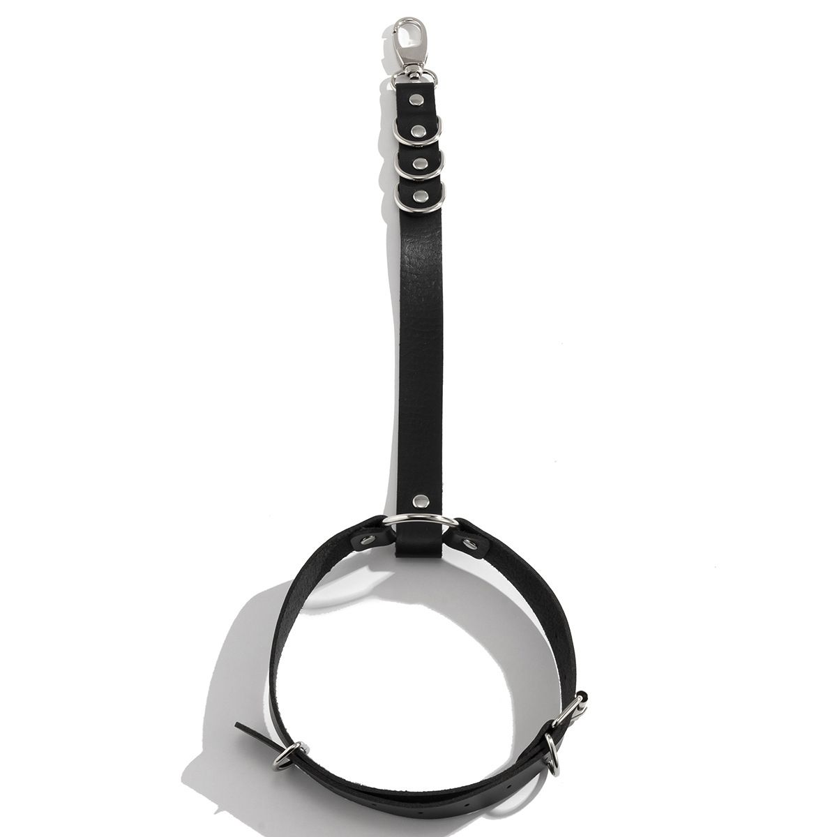 Leather Garter Belt For Thigh Highs Y Leg Harness-Black-ONE SIZE FITS ALL