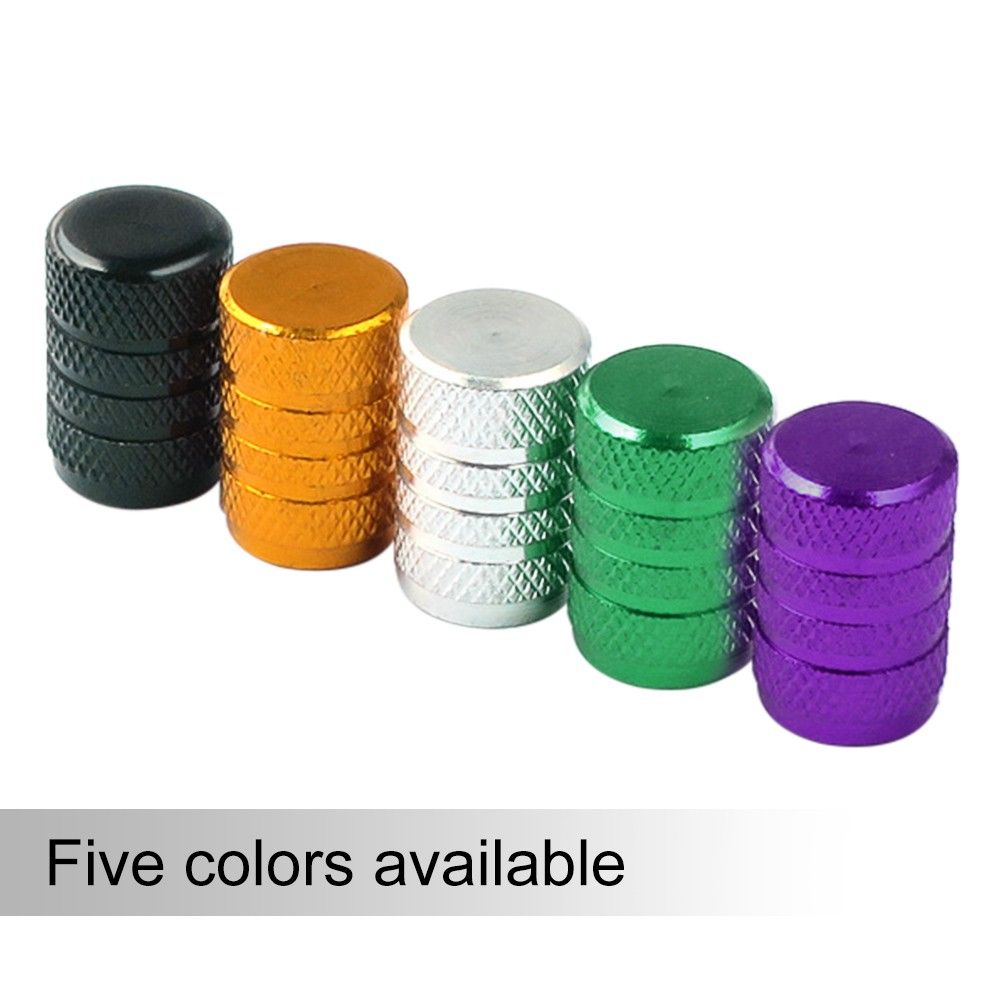 4x Aluminum Air Pressure Valve Cap Tire Wheel Rims Stem
