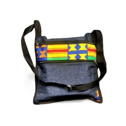 Denim African Prints Shoulder Crossbody Messenger Bag