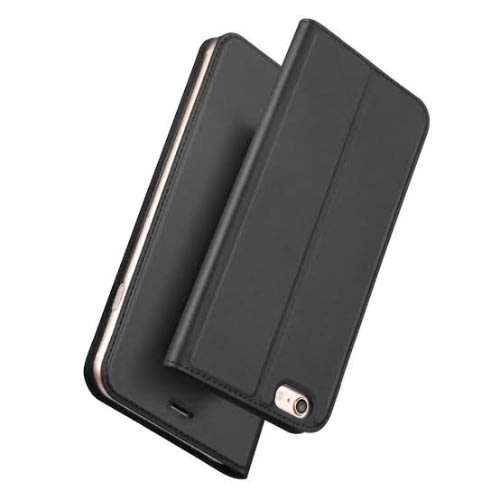 Leather Flip Case For iPhone 6 Plus - Black