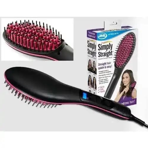Simply Straight Ceramic Hair Straightening Brush - 75W