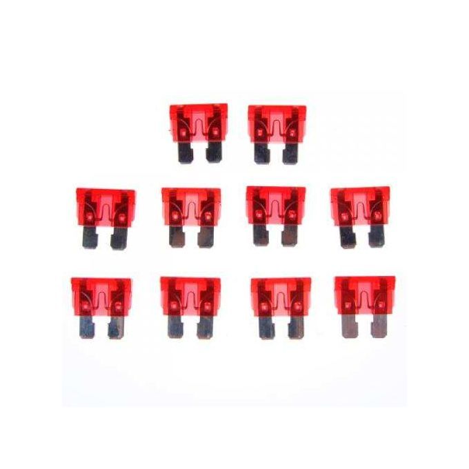 20pcs 10A 32V Red Standard  Fuses Replacement For Auto Car