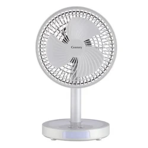 8 Inches Rechargeable Table Fan With Led Light - 12W