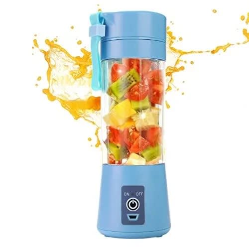 USB Electric Rechargeable Fruit Blender - Blue